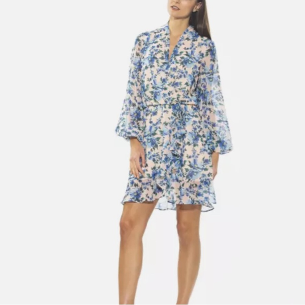 Alexia Admor Kathryn Dress Blue Floral Women’s